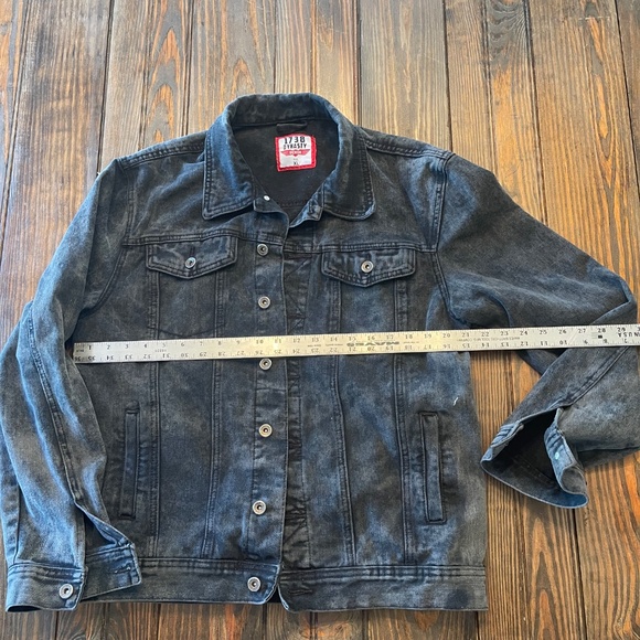 1738 Denim Other - Black Washed Denim Jacket Men Unisex  XL